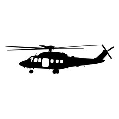 Fototapeta premium helicopter silhouette black color vector 