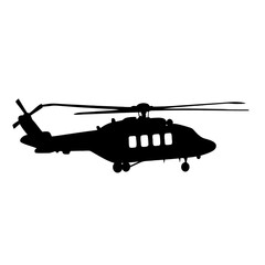 Fototapeta premium helicopter silhouette black color vector 