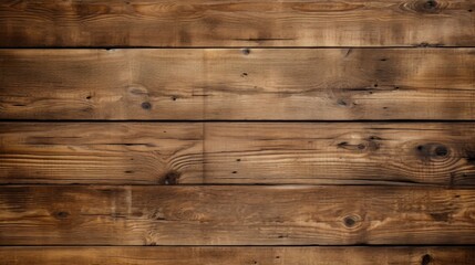 Fototapeta premium Rustic wooden planks surface with natural grain and warm brown tones