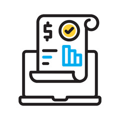 Vector multi color icon for Income statement