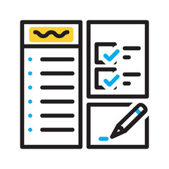 Fototapeta premium Vector multi color icon for Daily dockets