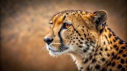 Fototapeta premium A Majestic Cheetah Profile Wild Elegance and Untamed Beauty in a Captivating Portrait