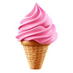 strawberry ice cream cone