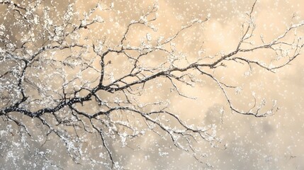 winter snow-covered branches
