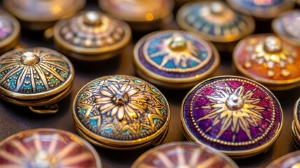 Fototapeta premium Unique Pins and Brooches with Vibrant Colors