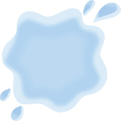 Blue water splash on transparent background