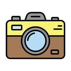 camera sign symbol vector flat icon
