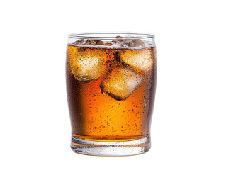 Refreshing glass of cola with ice and lemon, a perfect summer drink icecold
