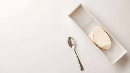 Fototapeta premium a butter in a package next to a piece of butter