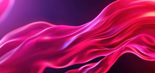 Obraz premium Neon-inspired abstract lines flowing over a dark futuristic canvas, forming a sleek minimalist aesthetic