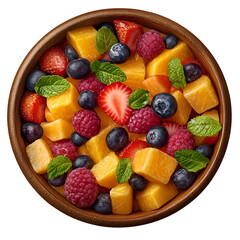 Obraz premium bowl of fruit salad isolated on white background