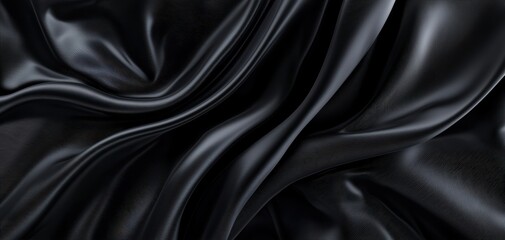 Fototapeta premium Silk-inspired textures flowing in monochrome, forming an elegant abstract minimalist luxury background