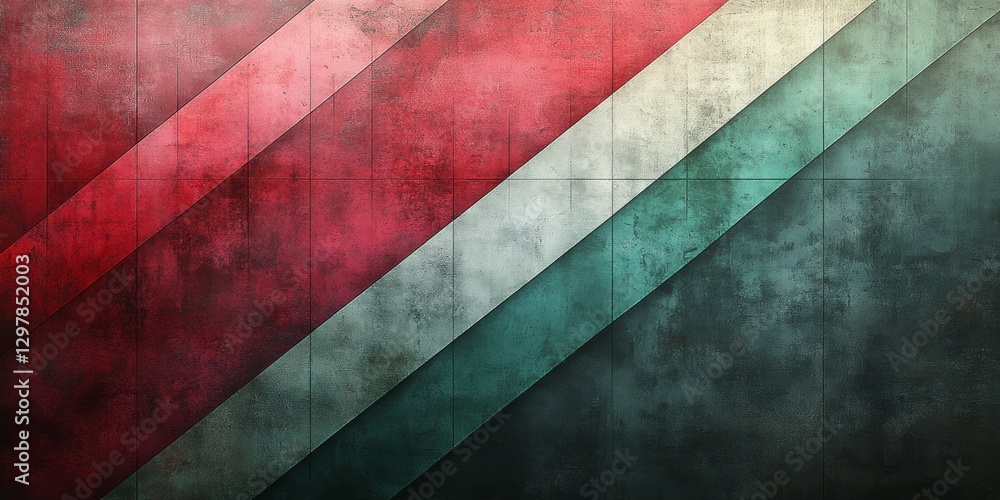 Poster abstract textured background with diagonal stripes of various colors