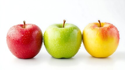 a group of apples with a leaf