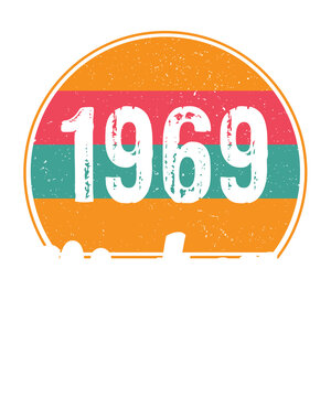 53 years of being awesome vintage 1969 Vintage Tshirt design