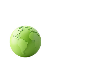 Fototapeta premium Green earth globe on black background, a symbol of global conservation and sustainability