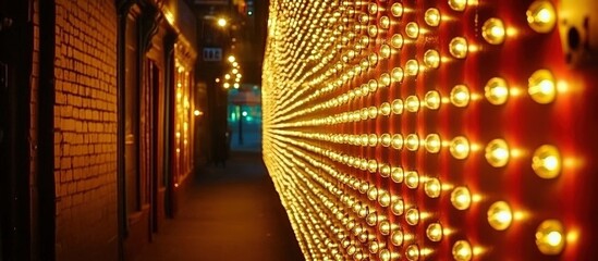 Classic charm of old-style marquee lights with ample copy space.