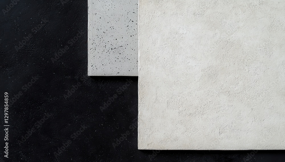 Poster velvet-inspired matte textures in monochrome, creating a soft-touch minimalist abstract atmosphere