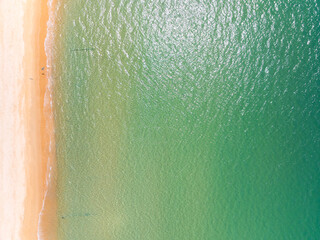 Top view Beautiful beach nature sea,Amazing landscape sea in summer background