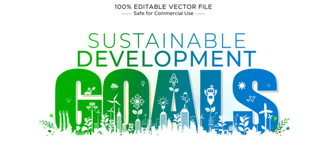 Concept for sustainability and sustainable development goals.