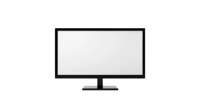 Blank computer monitor screen, a versatile canvas for your digital world, perfect for work, entertainment, or creative design - Powered by Adobe