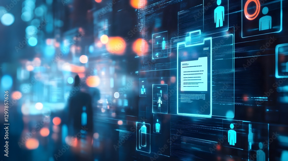 Poster digital transformation data analysis and information technology
