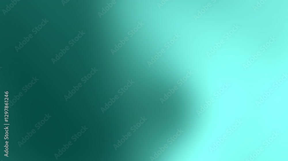 Poster abstract gradient background in vibrant turquoise, featuring soft blending and flowing shapes, creat