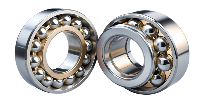 Metal Ball Bearing for Industrial and Mechanical Use, Isolated on White Background as Transparent PNG. AI Generated