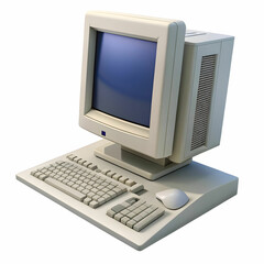Fototapeta premium computer isolated on white background