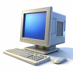 Fototapeta premium computer isolated on white background