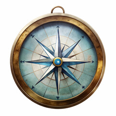 compass on white background