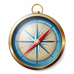 compass on white background