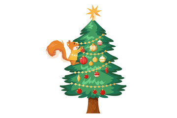 Christmas Animal Illustration