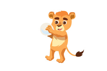 Winter Lion Illustration