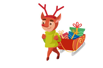 Christmas Reindeer Illustration