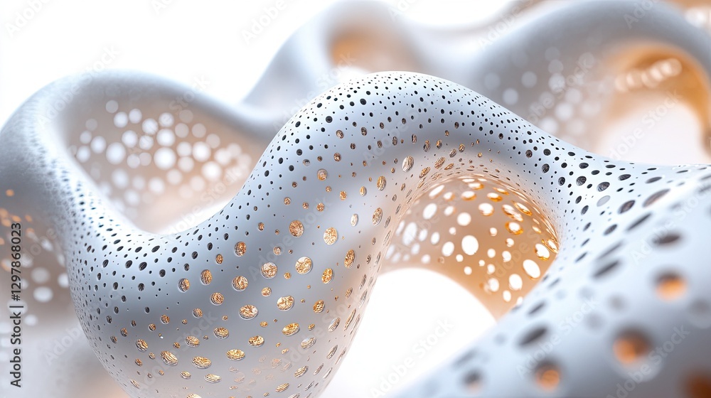 Poster 3d rendering of dna structure (abstract).