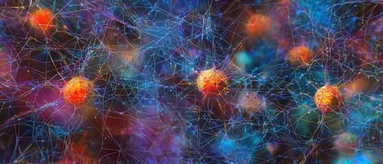 An abstract neural network representation showing the unique and beautiful connectivity patterns in the autistic brain