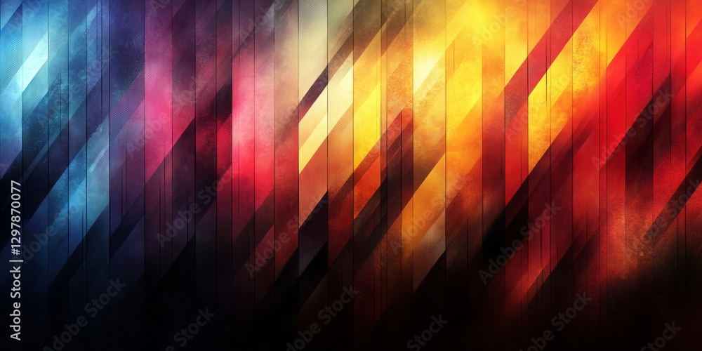 Aufkleber diagonal colored blocks create a vibrant textured abstract composition