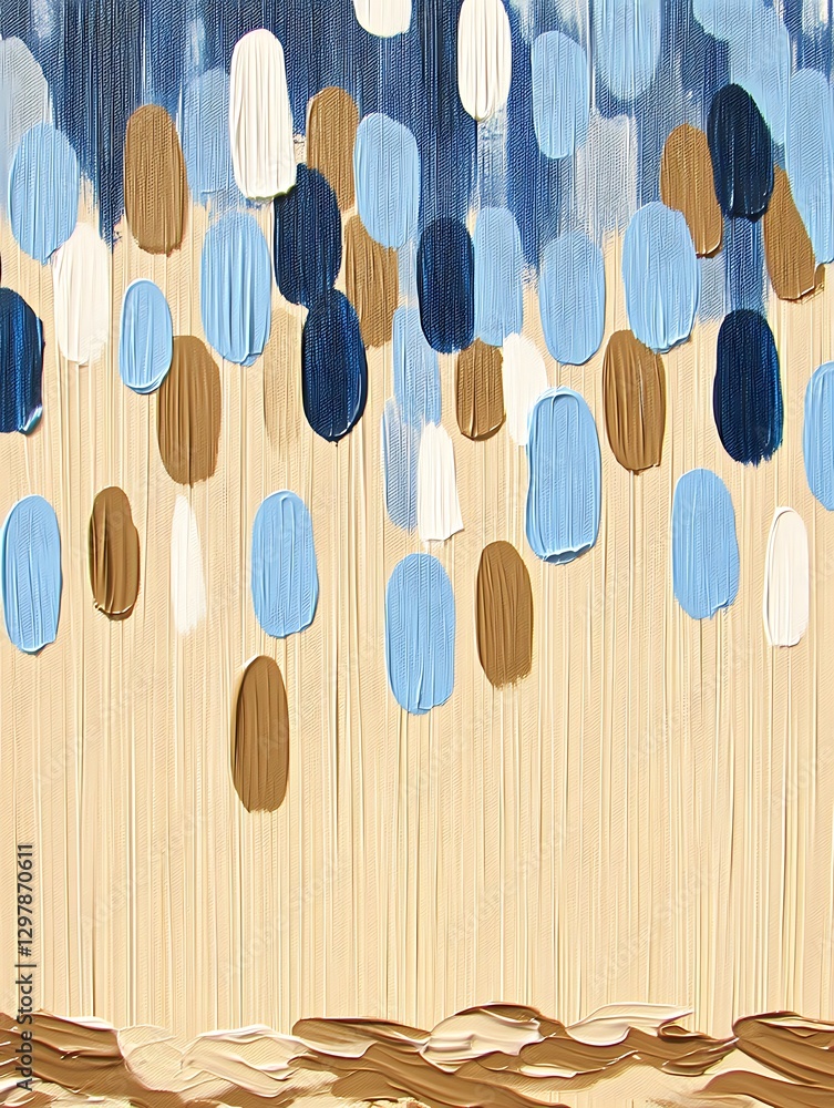 Poster elegant chromatic emulsion streaks with soft textures in vertical motion