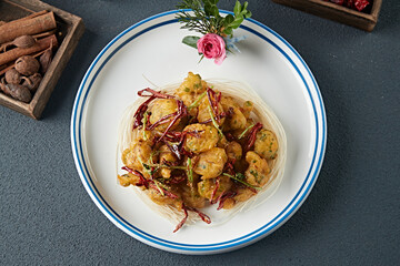 Deep-fried scallop meat