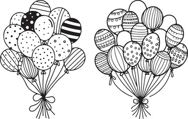 coloring book. Vector illustration of balloon isolated on white background for kids
