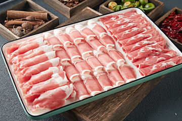 Old Beijing hot pot ingredients grassland fat sheep fat beef rolls