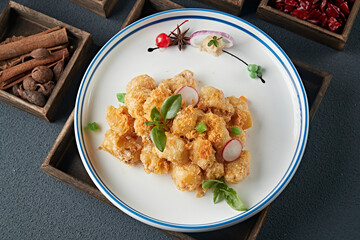 Baked Pumpkin with Salted Egg Yolk and Pork Floss