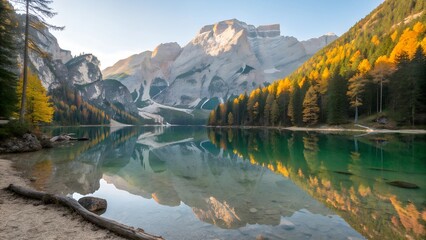 "Tranquil Reflections in the Alps",