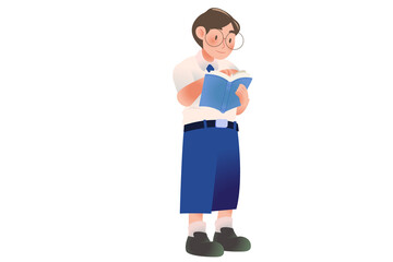 Student Presenting Activity on school | character Student | Students Activity on Class | Studying Activity Illustration