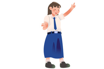 Student Presenting Activity on school | character Student | Students Activity on Class | Studying Activity Illustration