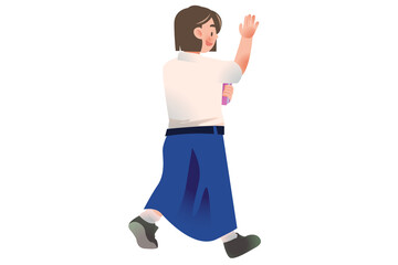 Student Presenting Activity on school | character Student | Students Activity on Class | Studying Activity Illustration