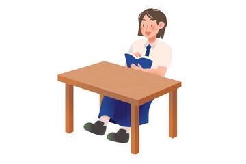 Student Presenting Activity on school | character Student | Students Activity on Class | Studying Activity Illustration