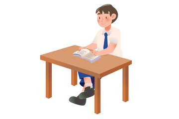Student Presenting Activity on school | character Student | Students Activity on Class | Studying Activity Illustration