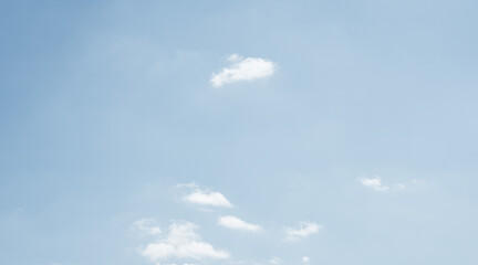 A breathtaking capture of the vast blue sky, featuring scattered white clouds drifting gently